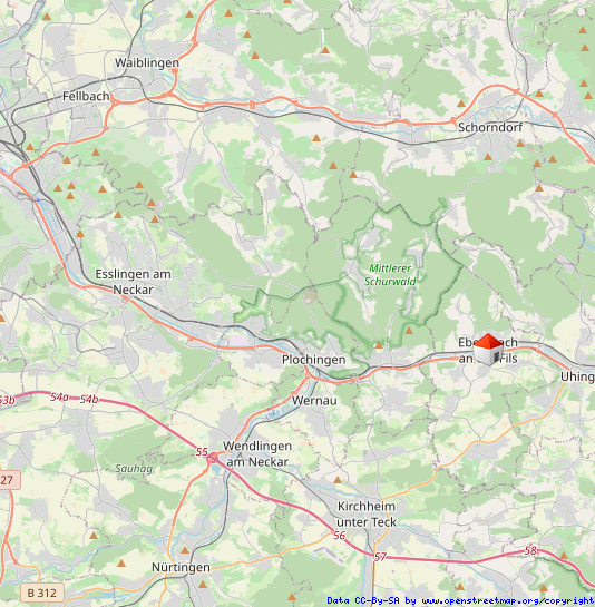 Lageplan Zweifamilienhaus Ebersbach an der Fils