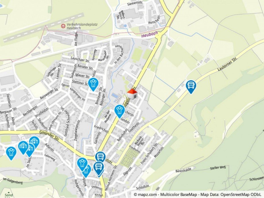 Geolyzer Kartenausschnitt Etagenwohnung Heubach