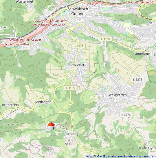 Lageplan Einfamilienhaus Schw�bisch Gm�nd / Rechberg