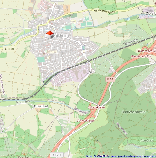 Lageplan Wohngrundst�ck Schwaikheim
