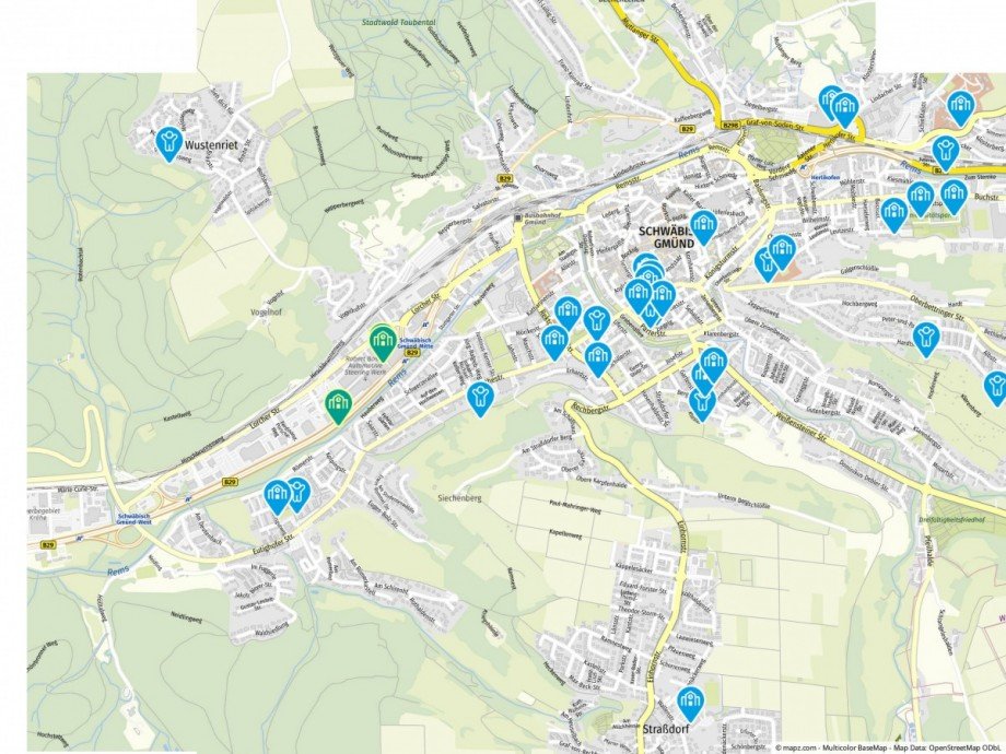 Geolyzer Kartenausschnitt Bungalow Schw�bisch Gm�nd