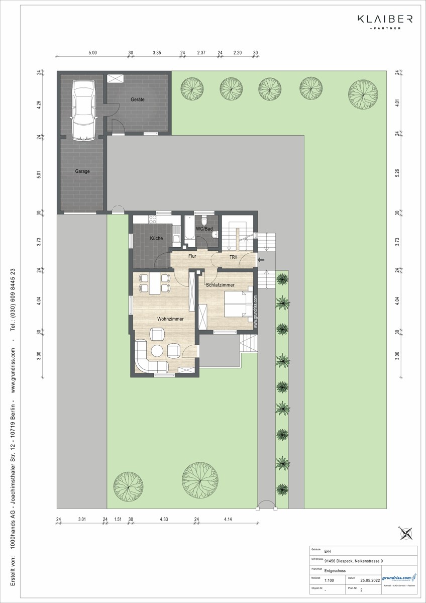 Grundriss EG Einfamilienhaus Diespeck
