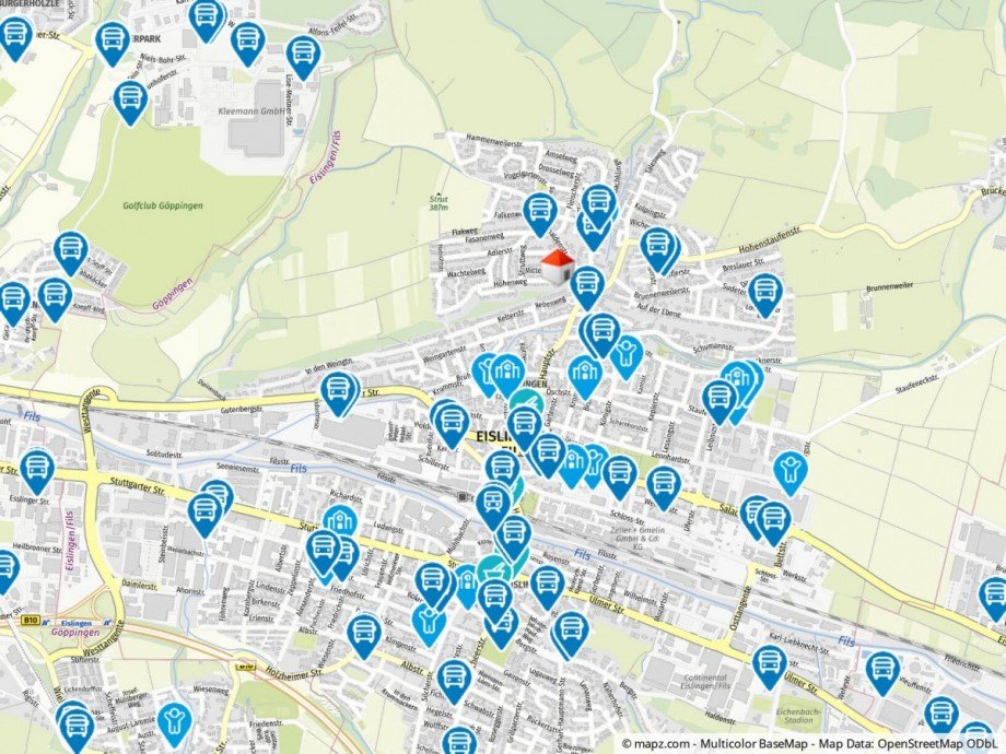 Geolyzer Kartenausschnitt Etagenwohnung Eislingen