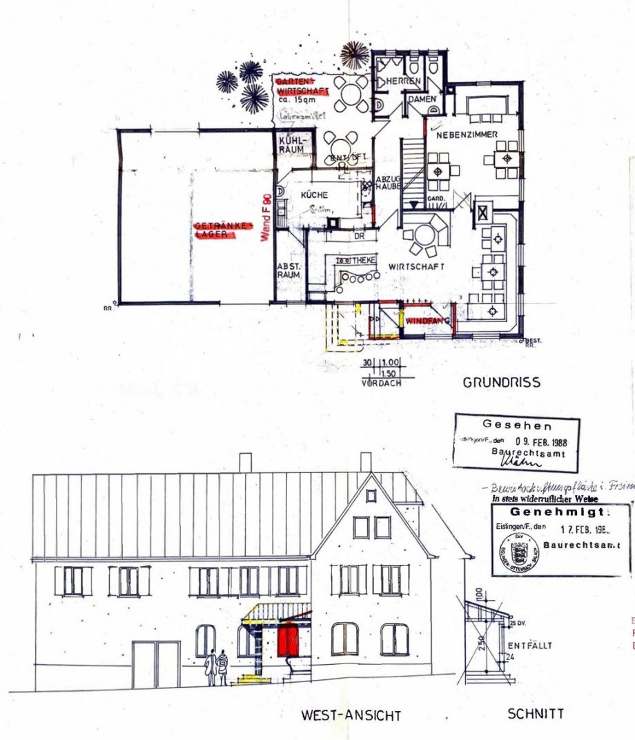 Grundriss EG Mehrfamilienhaus Eislingen
