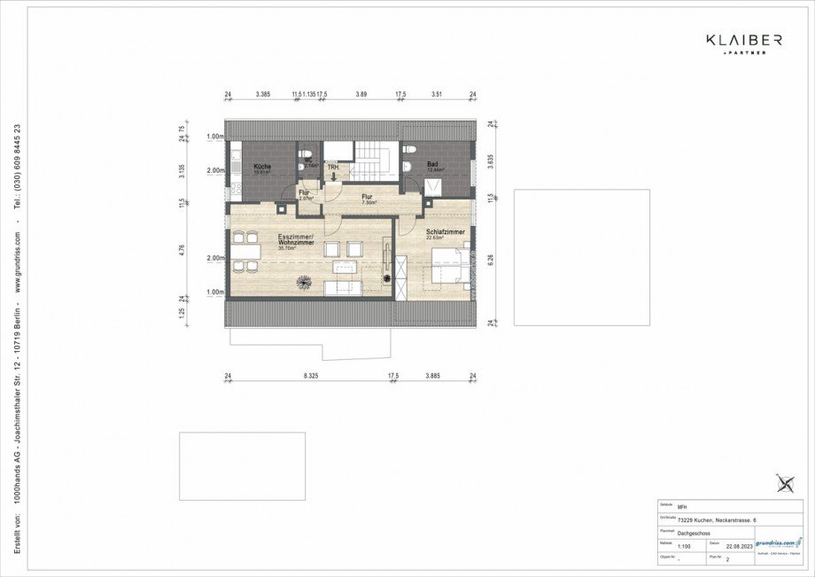 Grundriss OG Etagenwohnung Kuchen