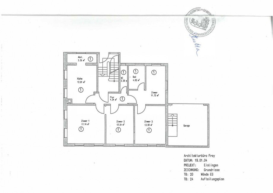 Grundriss-Wohnung-EG Erdgeschosswohnung Eislingen/Fils