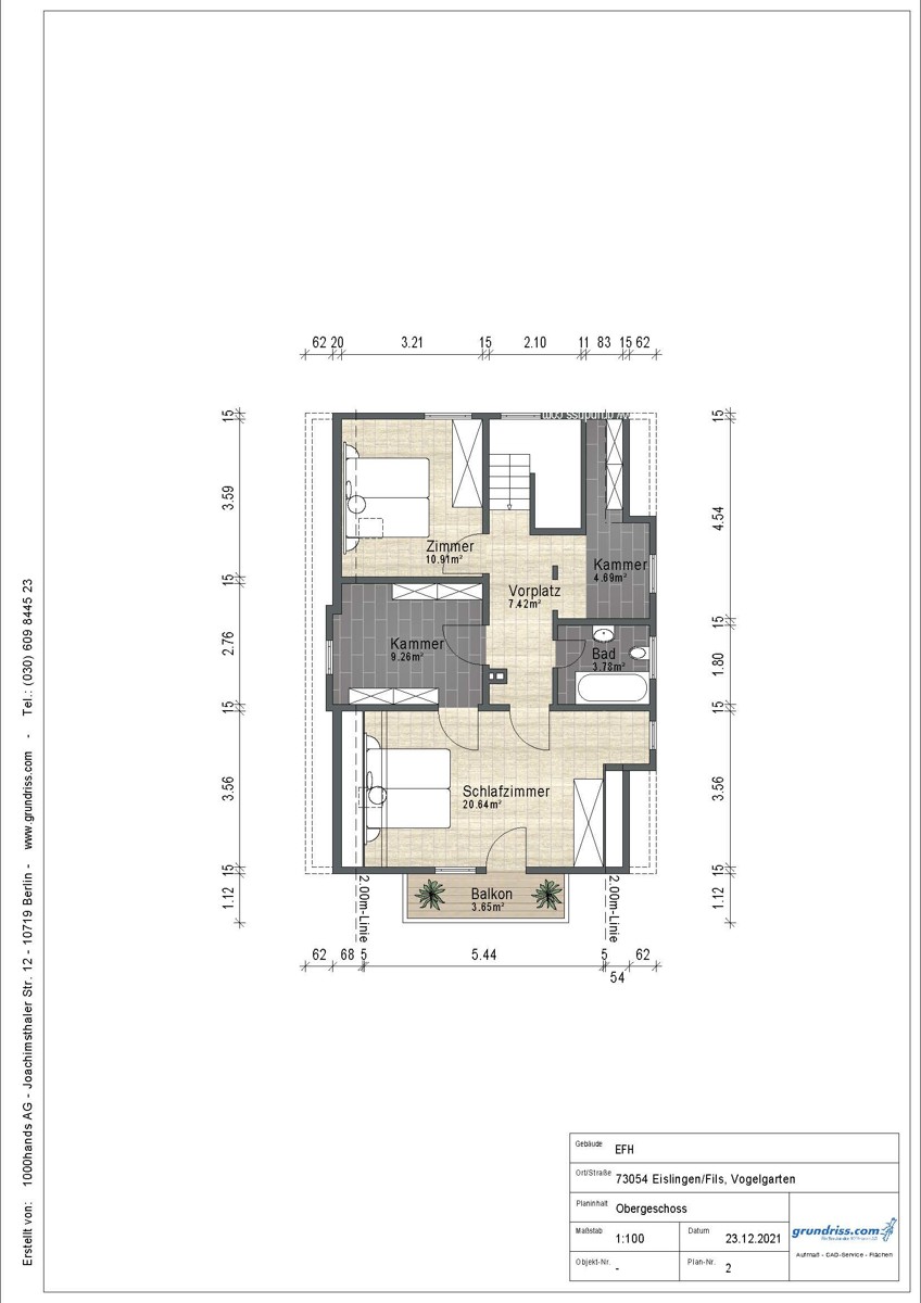 Grundriss_Obergeschoss_CAD_1428400025-03-1 Einfamilienhaus Eislingen/Fils