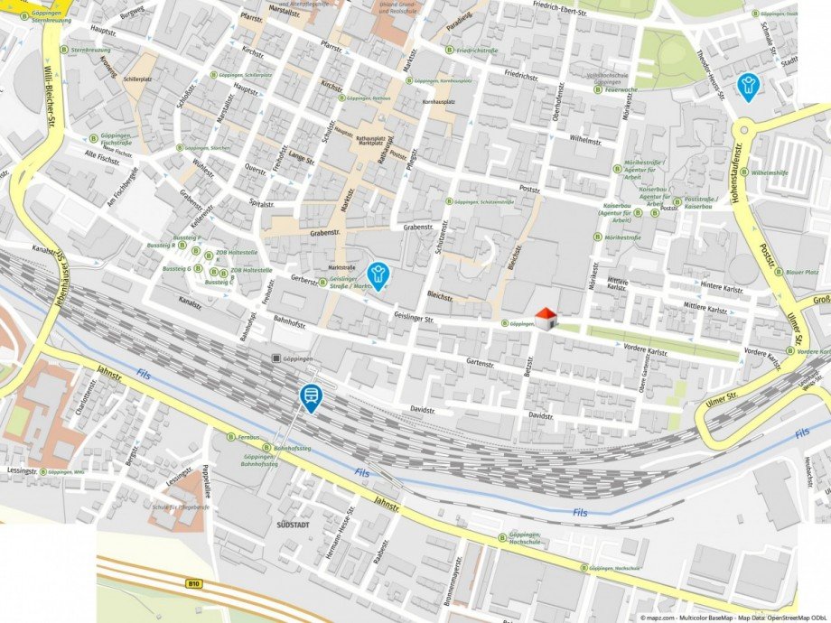 Geolyzer Kartenausschnitt Maisonettewohnung G�ppingen