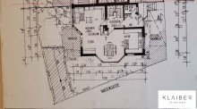 Grundriss EG Sch�nes Doppelhaus mit Kachelofen, Einbauk�che, Terrasse, TG mit Platz f�r 3 Autos !!!