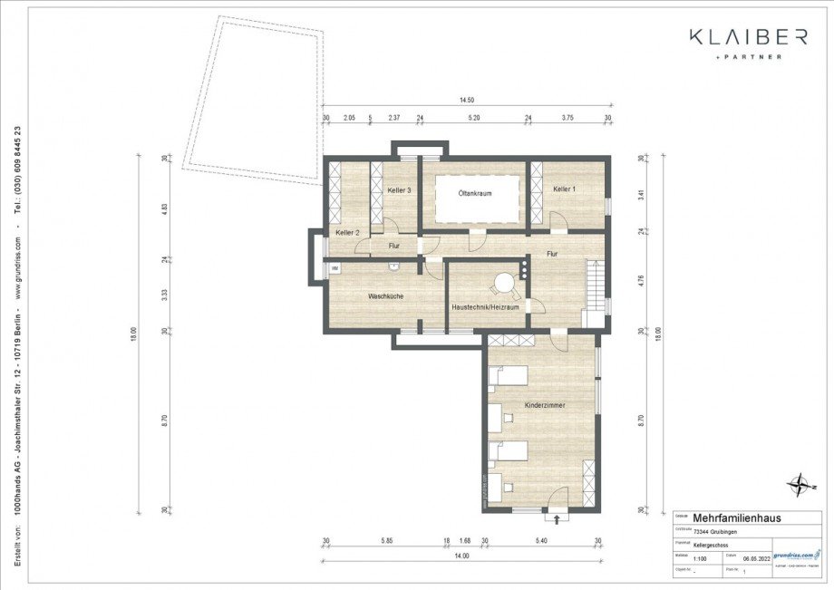 Grundriss UG Mehrfamilienhaus Gruibingen