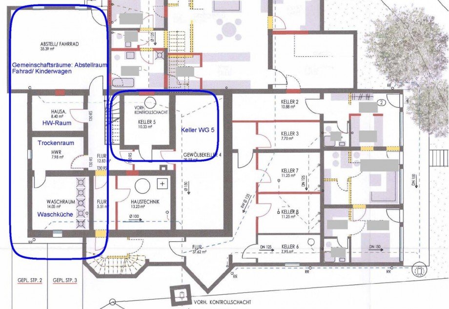 Grundriss-Kellerplan-Wg-5 Etagenwohnung Eislingen