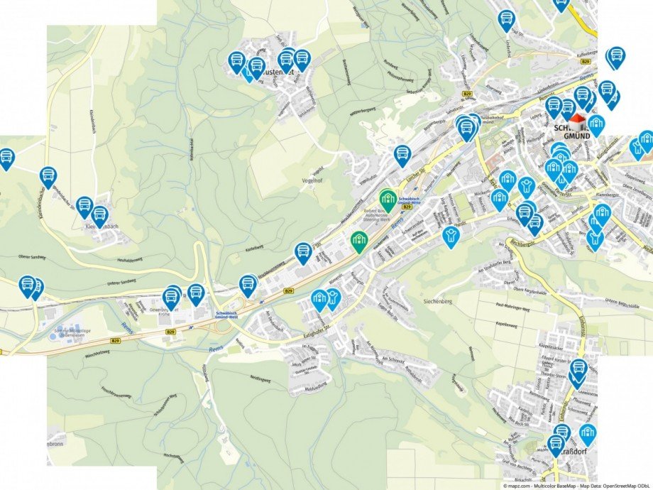 Geolyzer Kartenausschnitt Bungalow Schw�bisch Gm�nd