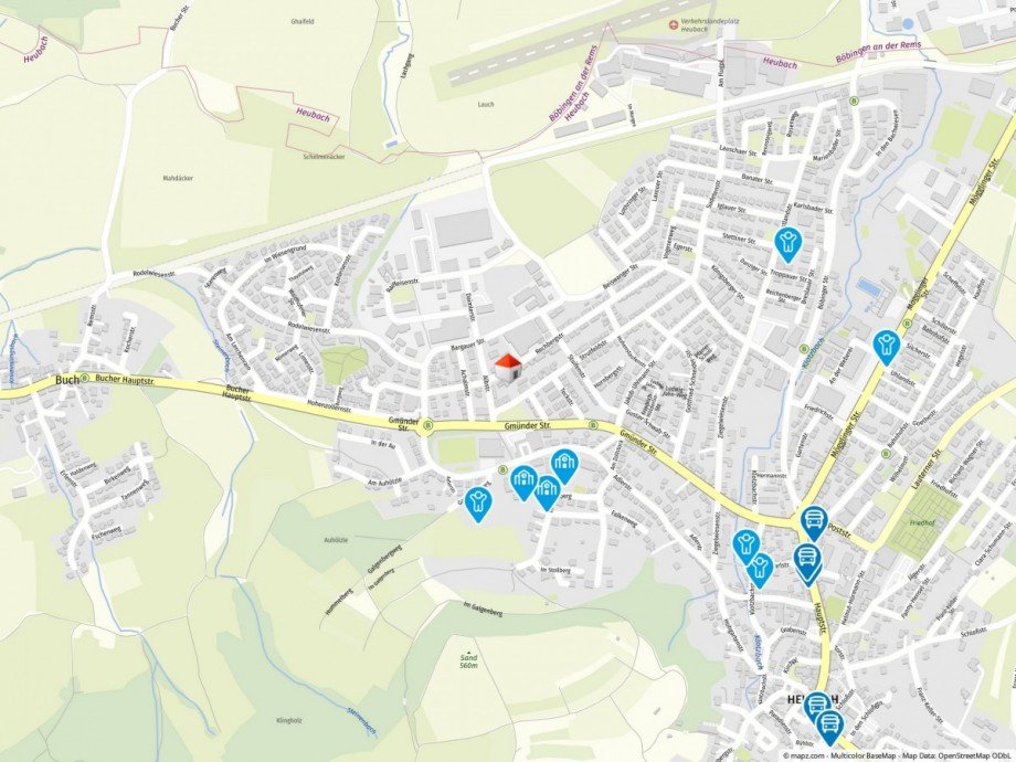 Geolyzer Kartenausschnitt Etagenwohnung Heubach