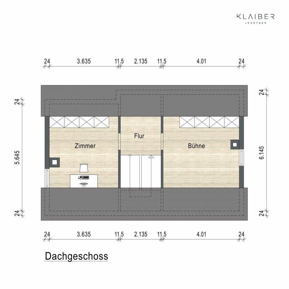 Grundriss-DG Einfamilienhaus Schw�bisch Gm�nd / Rechberg