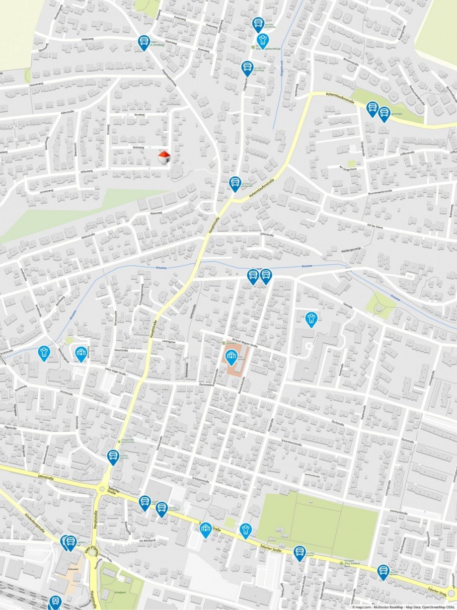 Geolyzer Kartenausschnitt Einfamilienhaus Eislingen/Fils