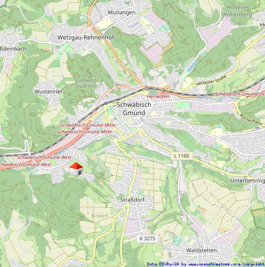 Lageplan Bungalow Schw�bisch Gm�nd