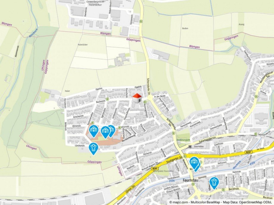 Kartenausschnitt Etagenwohnung G�ppingen / Faurndau